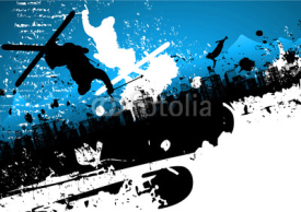 Obrazy i plakaty Ski freestyle abstract background