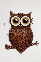 Naklejki Coffee owl.