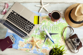 Planning vacation with map