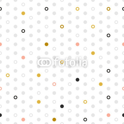 Circles, donuts seamless pattern. Gold pattern for fashion and wallpaper. Vector illustration.
