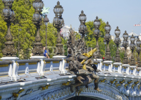 Naklejki Alexandre III Bridge - the most beautiful bridge in Paris
