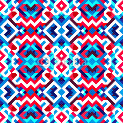 pixels beautiful abstract geometric seamless pattern vector illustration
