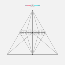 Naklejki Geometric shape, vector triangle isolated