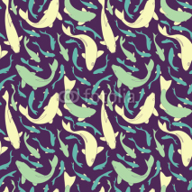 Fishes seamless pattern