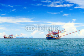 Naklejki Fishing ship in Andaman sea Thailand