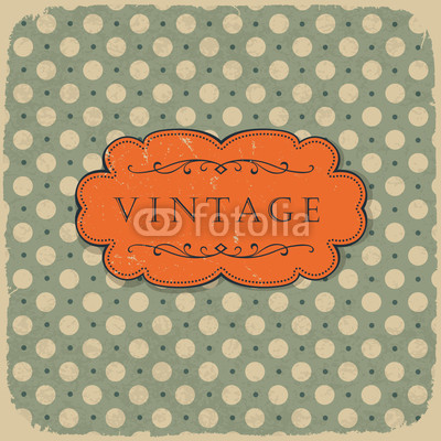 Polka dot design, vintage styled background.