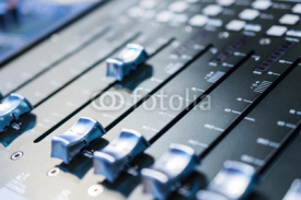 Mixing console. Sound mixer.