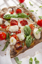 Fototapety Pizza with whole wheat flour