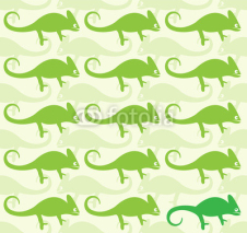 Naklejki Wallpaper images of chameleon - vector, Illustrations