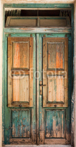 Naklejki Stare drewniane drzwi