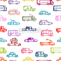 Obrazy i plakaty Toy cars collection, seamless pattern for your design