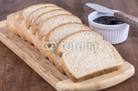 Naklejki Sliced wheat bread
