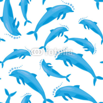 Obrazy i plakaty dolphin seamless texture