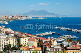 Naklejki wonderful Naples panoramic view with Vesuvius