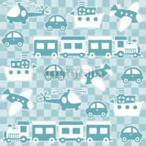 Fototapety Seamless baby background with toys