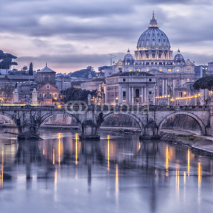 Fototapety Rome and the river tiber at dusk