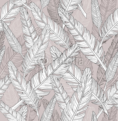 Abstract feathers pattern. Seamless pattern.