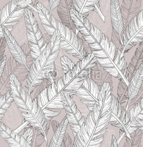 Naklejki Abstract feathers pattern. Seamless pattern.