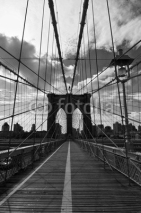 Obrazy i plakaty Pont de Brooklyn noir et blanc - New-York