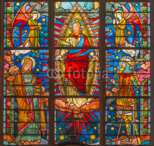 Fototapety Brugge - Jesus Christ from windowpane in st. Giles