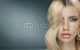 Fototapety Beautiful young lady with fancy hairstyle