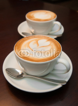 Fototapety two cappuccino cups