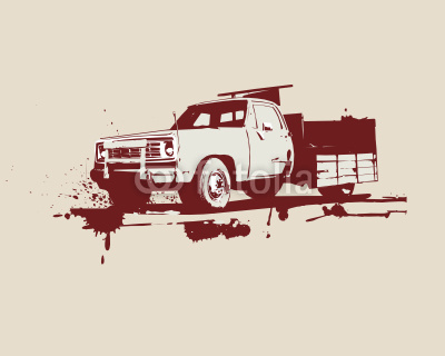 illustration of vintage  truck 
