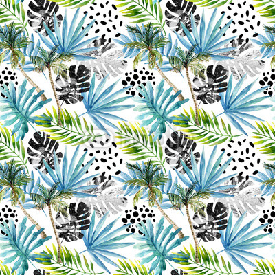 Hand drawn abstract tropical summer background