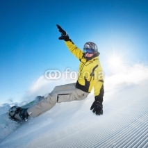Naklejki Freeride snowboarding photo