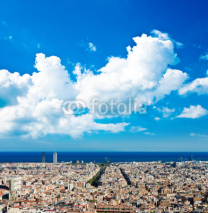 Naklejki Cityscape of Barcelona. Spain.