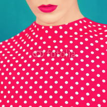 Fototapety close-up portrait of a stylish retro girl