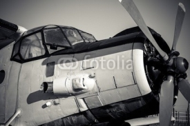 Fototapety Old vintage jet engine