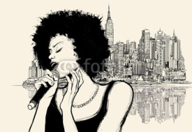 Obrazy i plakaty afro american jazz singer