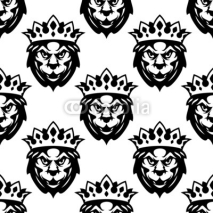 Naklejki Seamless pattern of a Royal lion