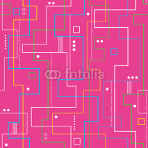 Obrazy i plakaty linear abstract pattern on pink background