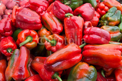 Fresh red peppers