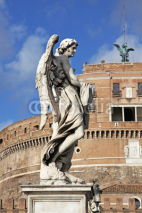 Fototapety Angel with Garment Ponte Sant Angelo Rome Italy