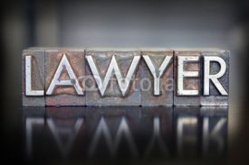 Naklejki Lawyer Letterpress