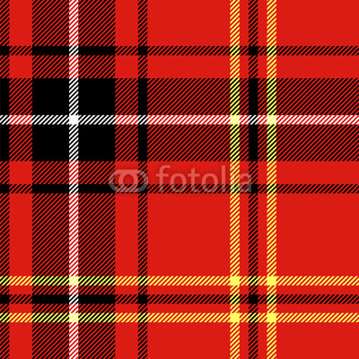 Red tartan traditional british fabric seamless pattern, vector