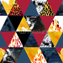 Obrazy i plakaty Autumn inspired watercolor seamless pattern