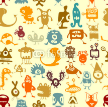 Obrazy i plakaty Monsters pattern