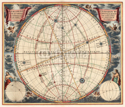 Fototapety Astronomical chart vintage