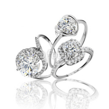 Naklejki Set of rings. Best wedding engagement ring