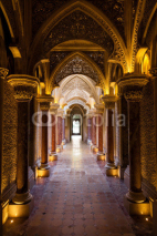 Naklejki Fairytale corridor of Monserrate Palace in Sintra town, Portugal