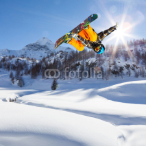 Naklejki snowboarder in action