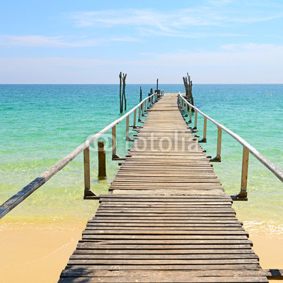 Wooden jetty on the sea