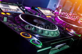 Obrazy i plakaty DJ CD player and mixer