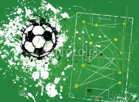 Naklejki grungy soccer football, illustration vector format