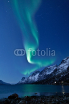 Naklejki Aurora Borealis in Norway, reflected