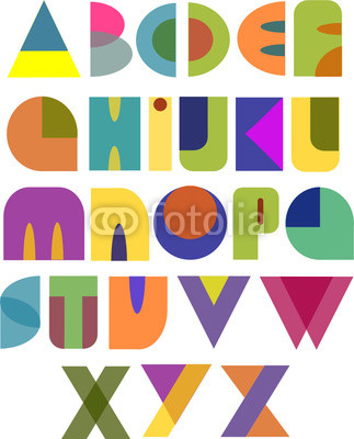 abstract font alphabet set